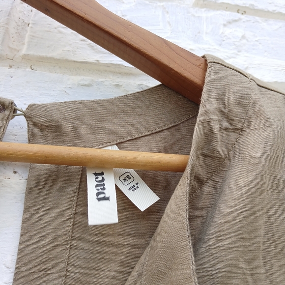 Pact Organic Cotton Linen Canopy Notch Neck Dress - Picture 4 of 10